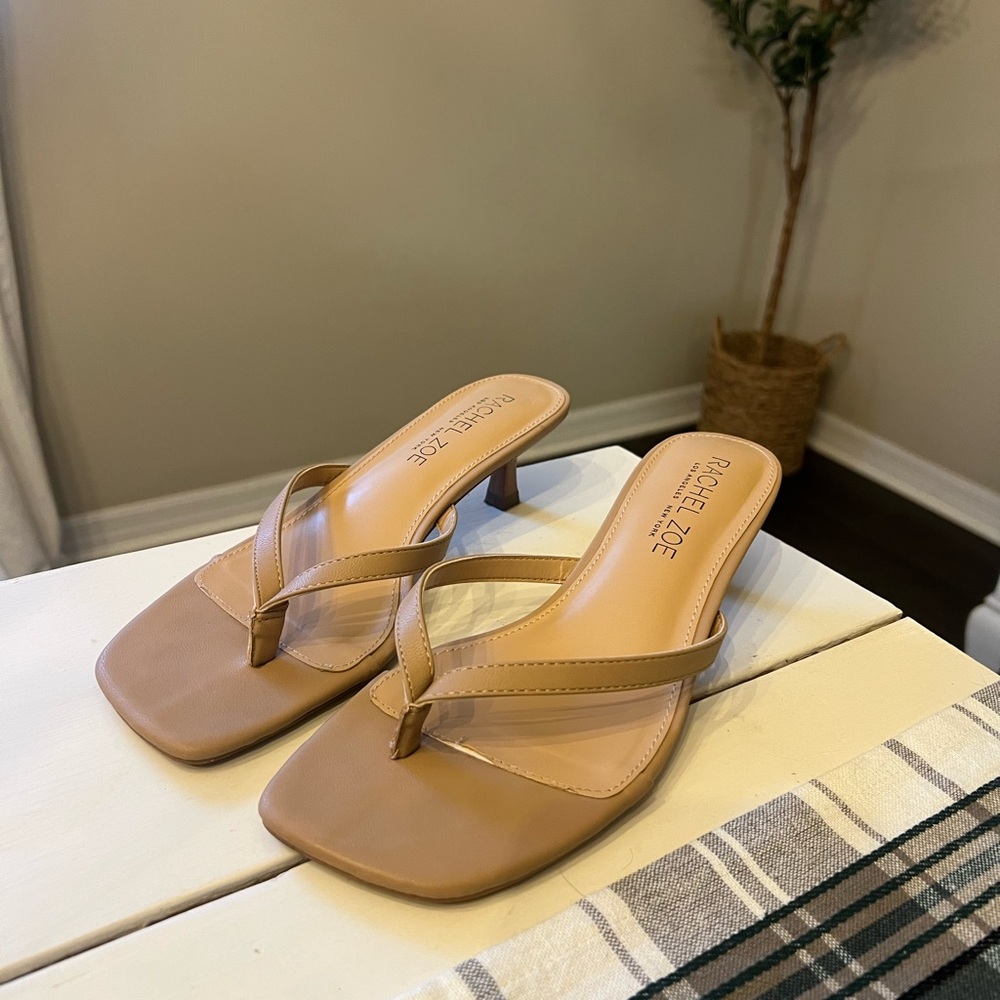 Rachel Zoe Beige Sandal Kitten Heels